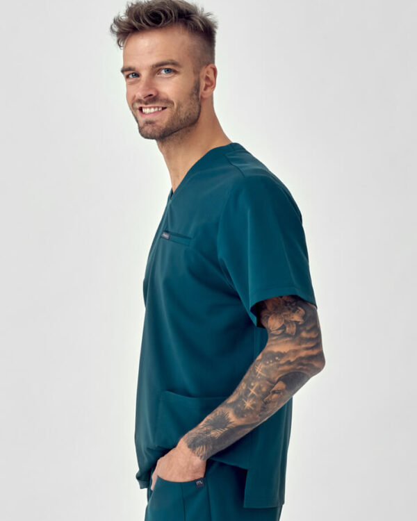 Bluza Medyczna Męska – Scrubs Sporty Green