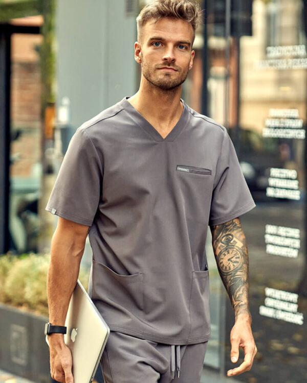 Spodnie Medyczne Męskie - Scrubs Sporty Gray