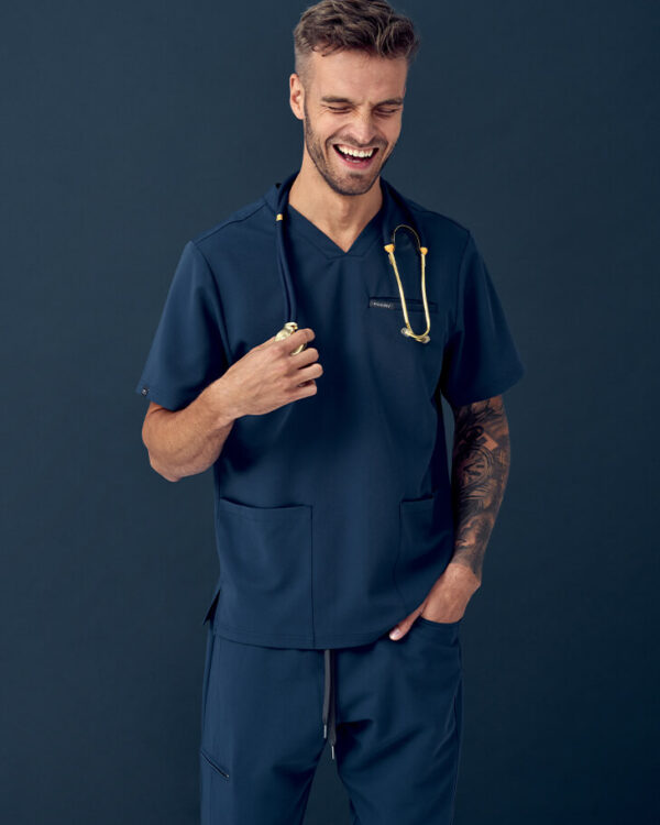 Bluza Medyczna Męska - Scrubs Sporty Navy