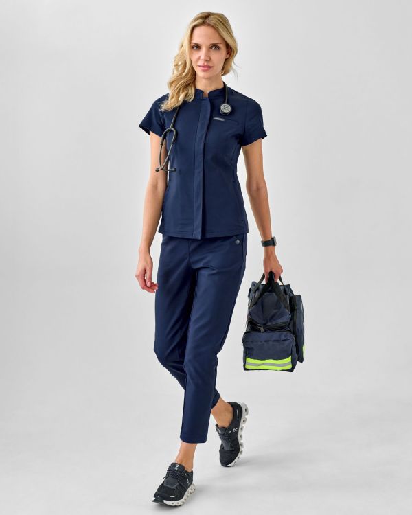 Bluza Medyczna Damska – Scrubs Classy Navy
