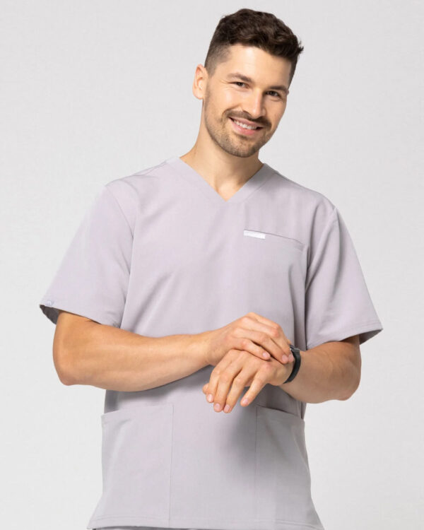 Bluza Medyczna Męska – scrubs comfy jasny szary