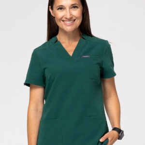Bluza Medyczna Damska – scrubs comfy ciemna zieleń