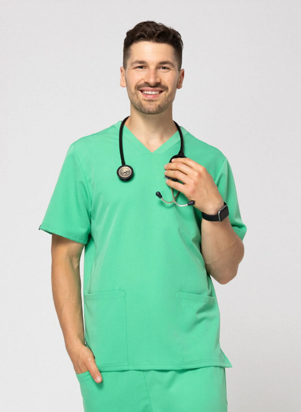 bluza medyczna męska sporty jasna zieleń