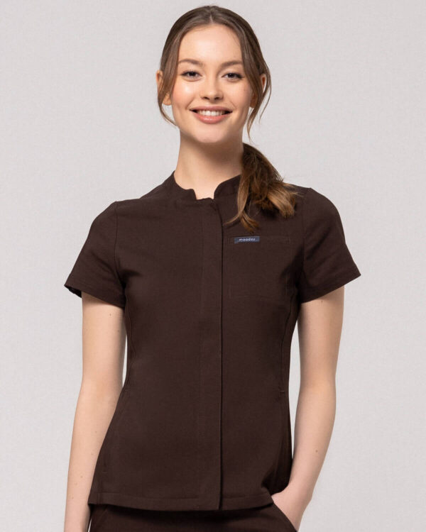 Bluza Medyczna Damska – Scrubs Classy Espresso