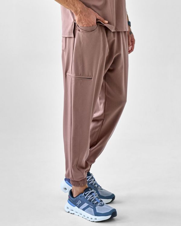 Spodnie Medyczne Męskie - Scrubs Sporty Chocolate