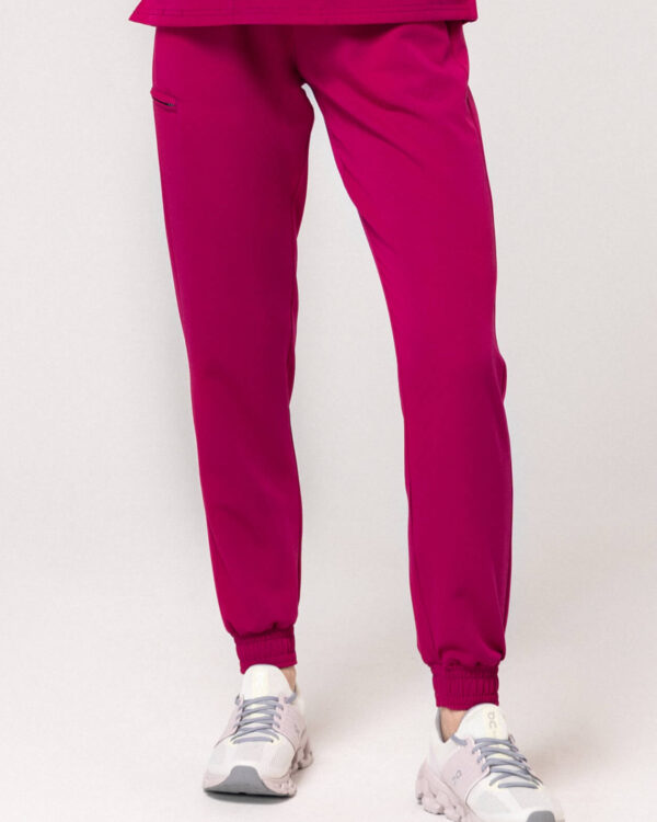Spodnie Medyczne Damskie – Scrubs Comfy Burgundy