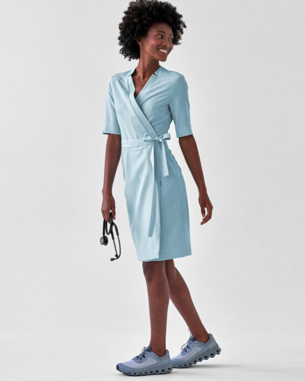 Sukienka medyczna damska - Classy Sky Blue